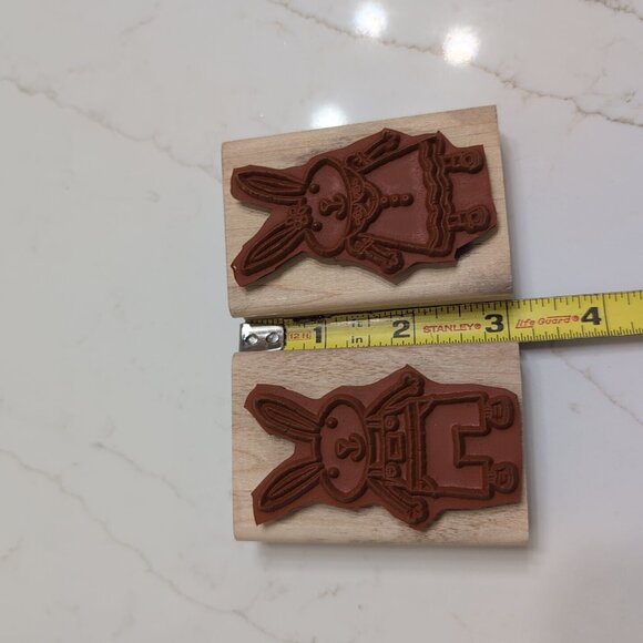 Easter/Spring Bunny Wooden Card Making Stamps 2004 Stampin Up - Picture 4 of 5